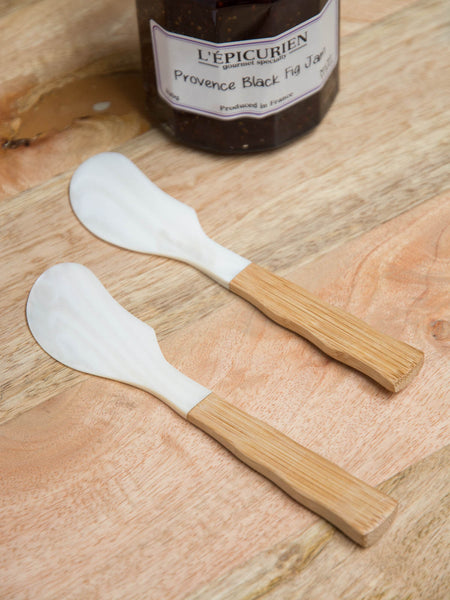 Mother of Pearl & Wood Spreader - Set of 2