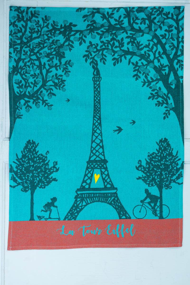 Moutet Midnight in Paris Tea Towel