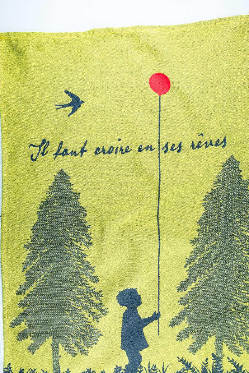 Moutet Red Balloon Tea Towel