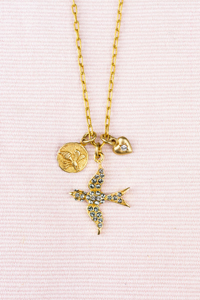 French Gold Charm Necklace