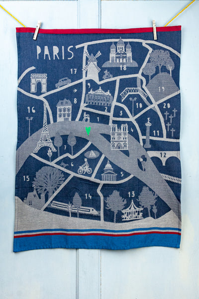 Paris Quartiers Moutet Tea Towel