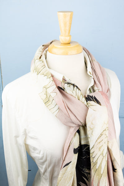 Pink Heron Scarf