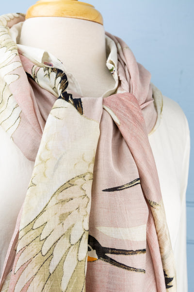 Pink Heron Scarf