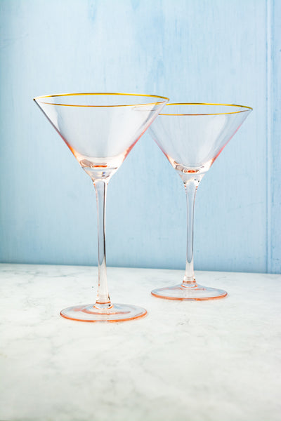 Pink Martini Glasses - Set of 2