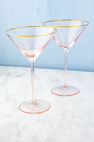 Pink Martini Glasses - Set of 2