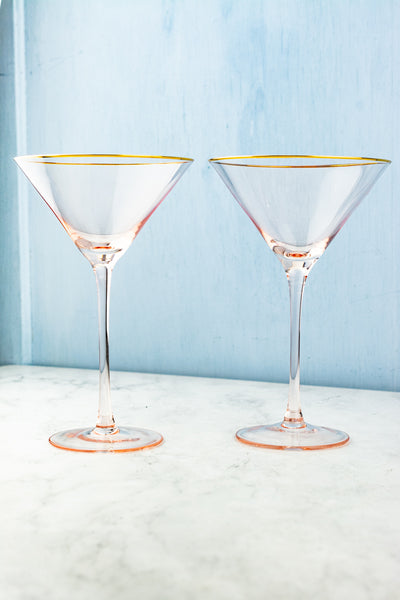 Pink Martini Glasses - Set of 2