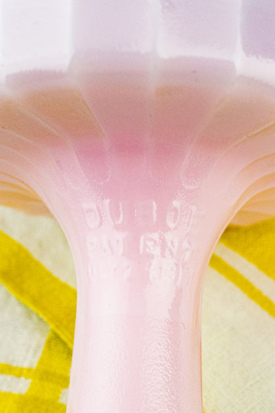 Pink Milk Glass Handheld Juicer