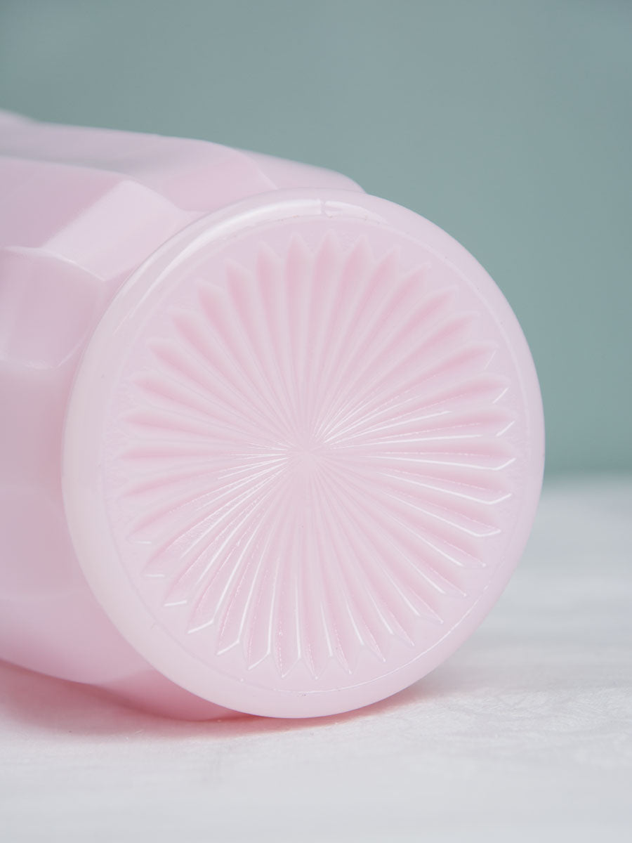Pink Milk Glass Panel Pitcher