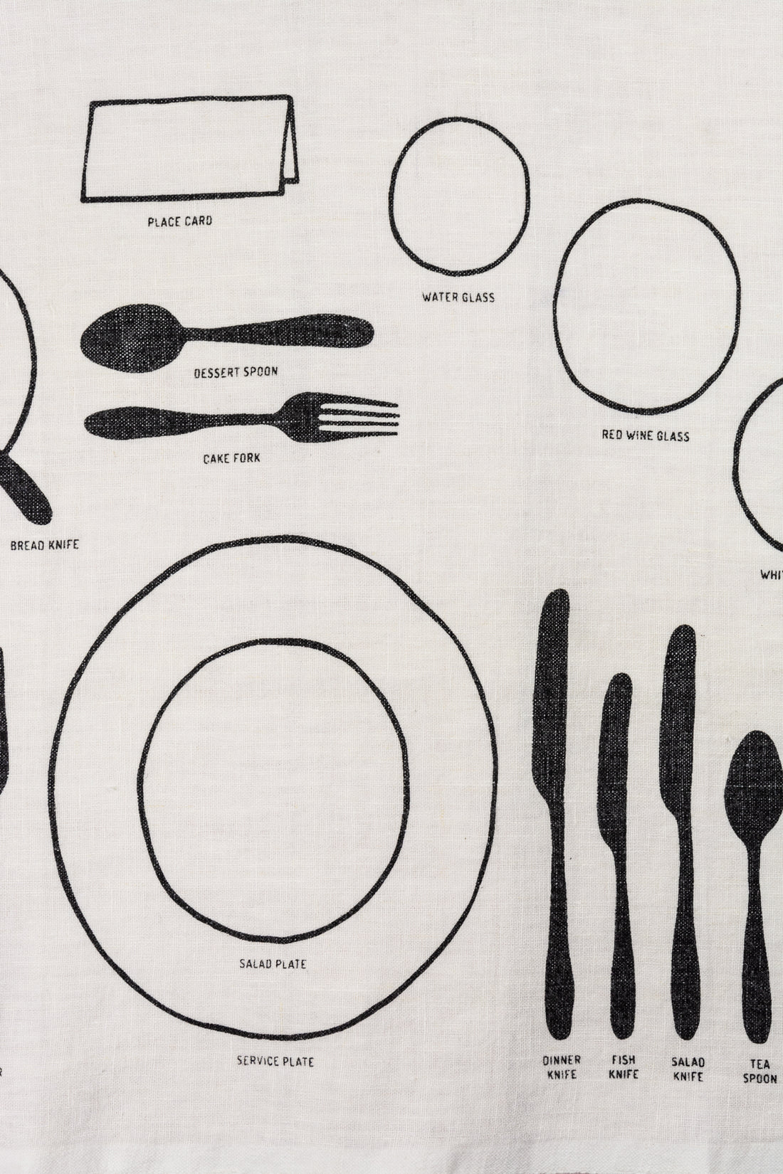 Place Setting 101 Linen Tea Towel