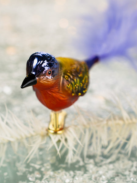Painted Bunting Clip Ornament