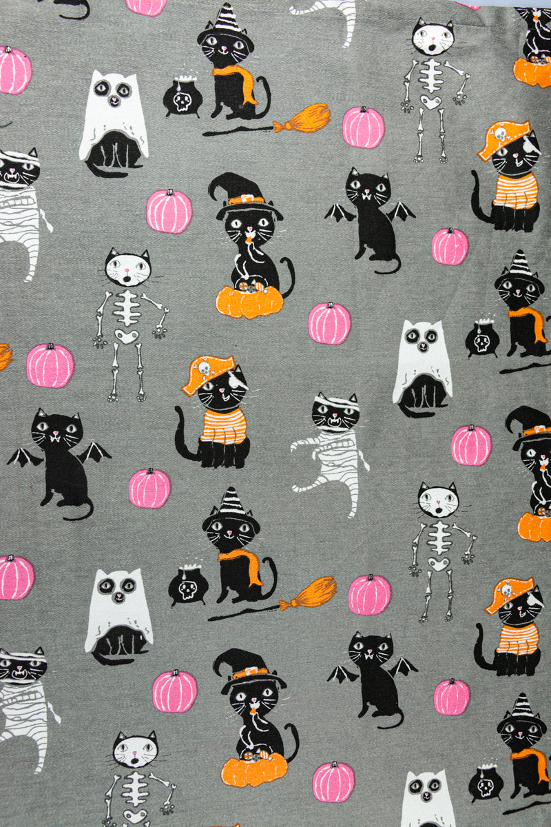 Spooky Kitty Halloween Dish Towels - Set of 3