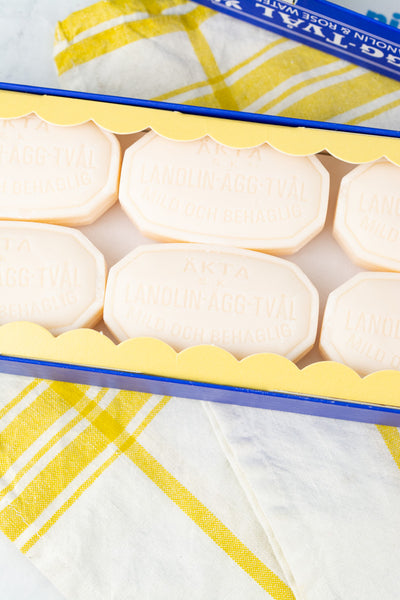 Victoria Swedish Eggwhite Ägg-Tvål Facial Care Soap - Box of Six