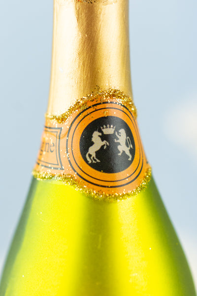 Veuve Clicquot Glass Champagne Bottle Ornament