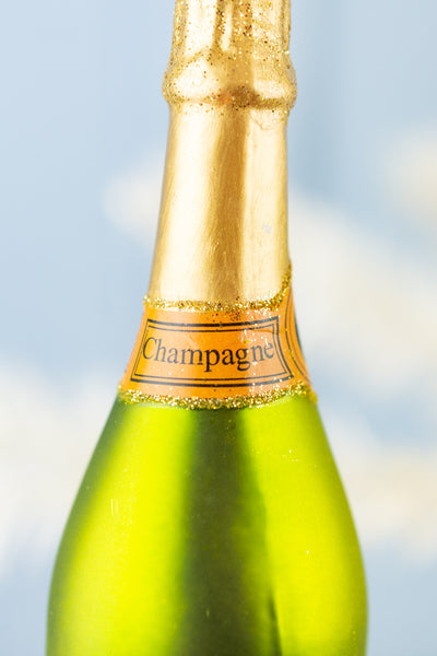Veuve Clicquot Glass Champagne Bottle Ornament