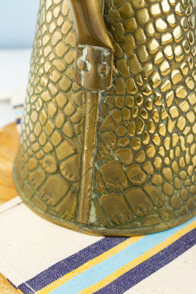 Vintage English Brass Crocodile Pitcher - 3 Sizes
