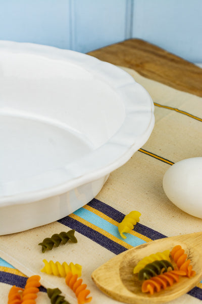 Vintage French Stoneware 1.5 Liter Oval Baking Dish