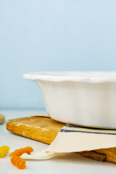 Vintage French Stoneware 1.5 Liter Oval Baking Dish