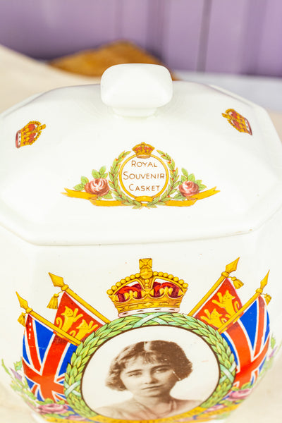 Vintage King George VI Coronation 1937 Tea Caddy
