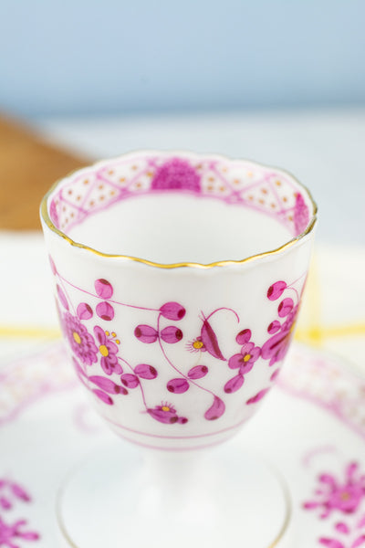 Vintage Meissen "Purple Indische" Egg Cup