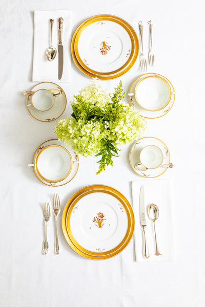 Vintage Royal Copenhagen "Golden Basket" - Traditional Service for 6