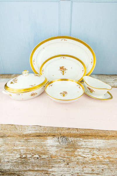 Vintage Royal Copenhagen "Golden Basket" - Traditional Service for 6