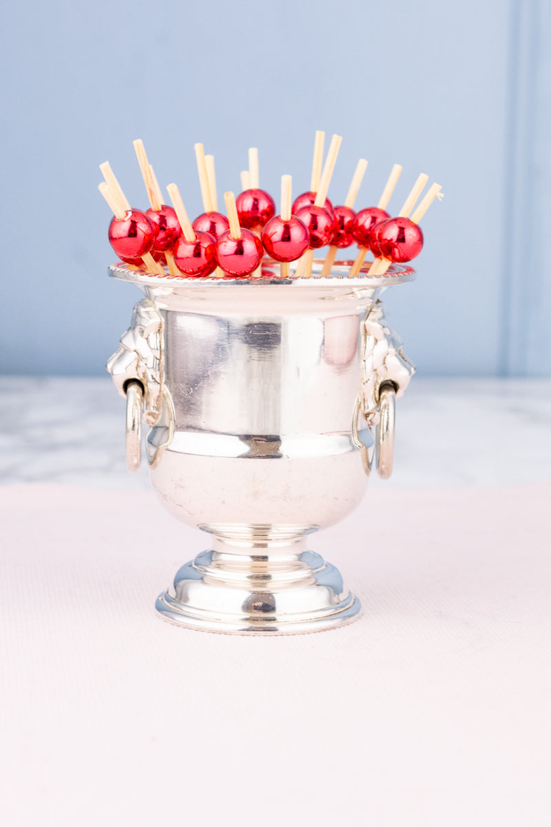 Vintage Silverplate Lion's Head Petite Bucket
