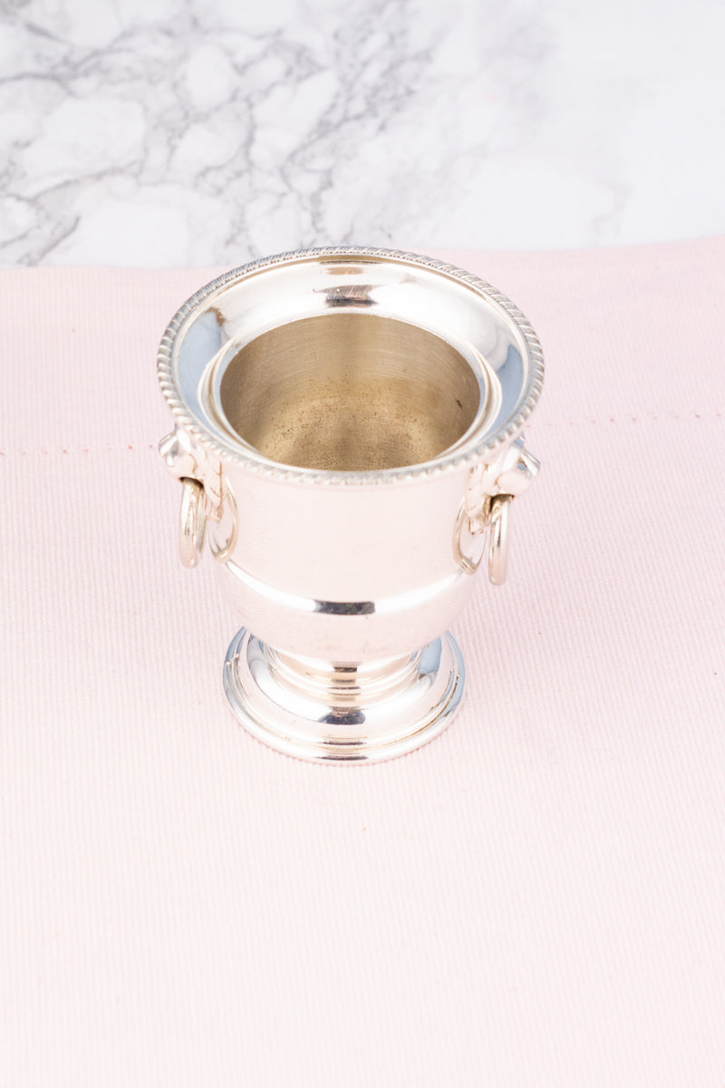 Vintage Silverplate Lion's Head Petite Bucket