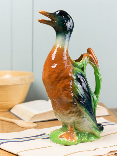 Vintage French St. Clément Duck Pitcher