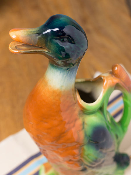 Vintage French St. Clément Duck Pitcher