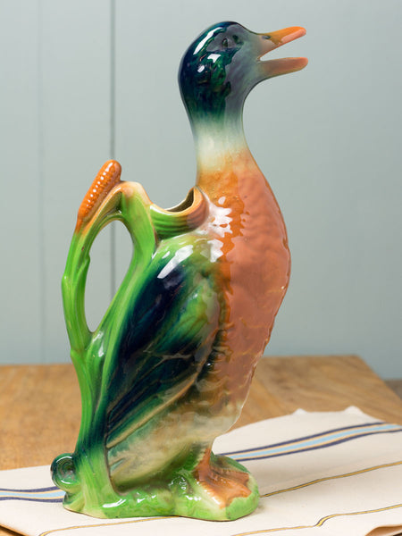 Vintage French St. Clément Duck Pitcher