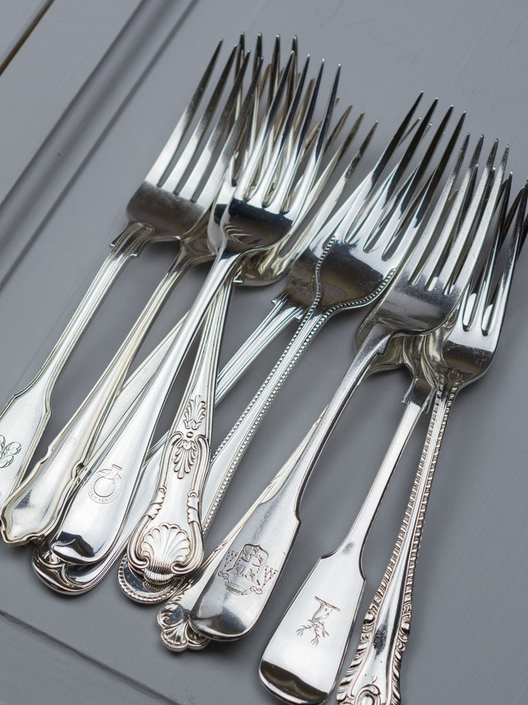 Good set of 6 English Sterling Kings Pattern Table Forks, London