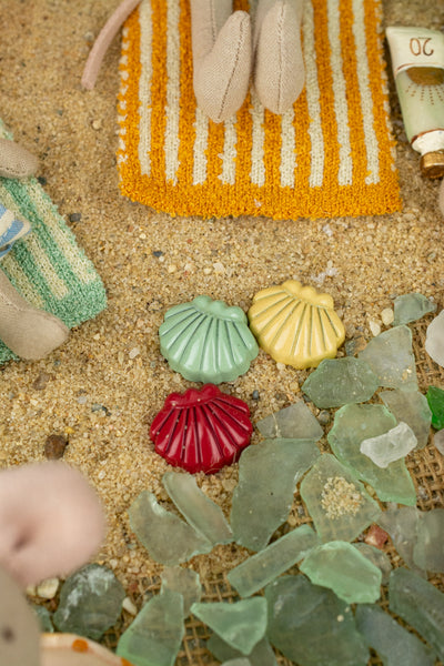 Danish Miniature Beach Bucket, Shovel & Shells